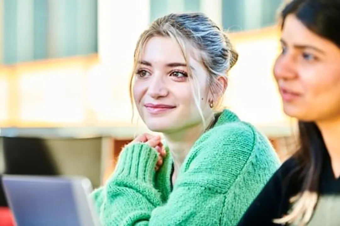 A female student smiling