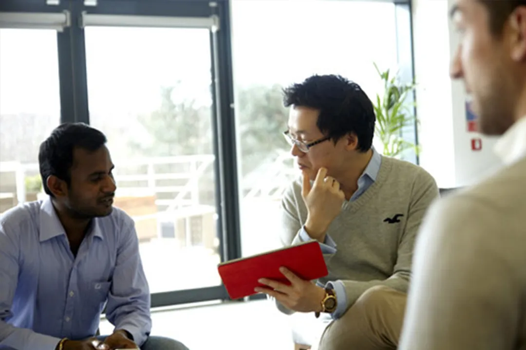 students in a meeting