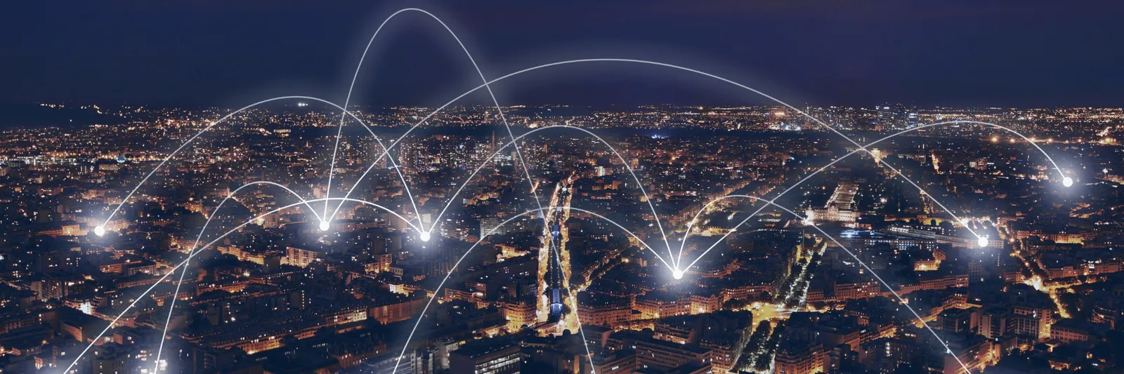 Virtual connections across a city