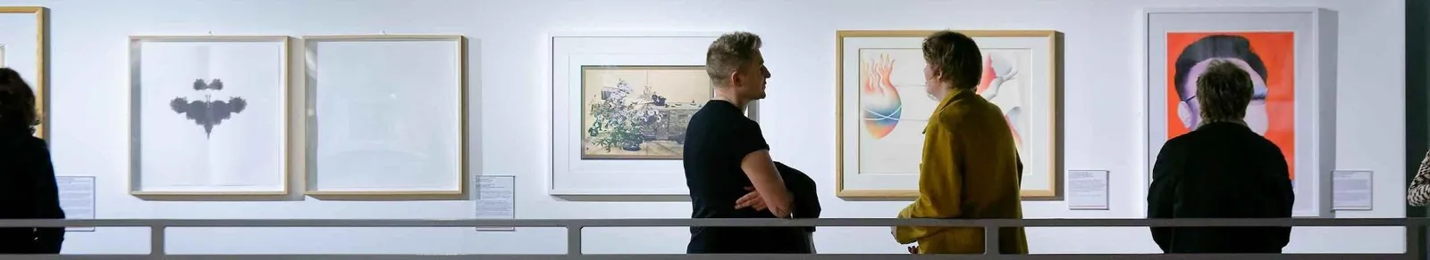 Group of people at an exhibition