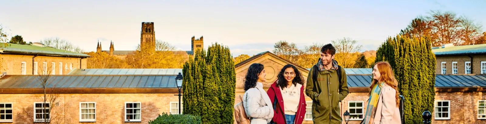 Group of students outside a college