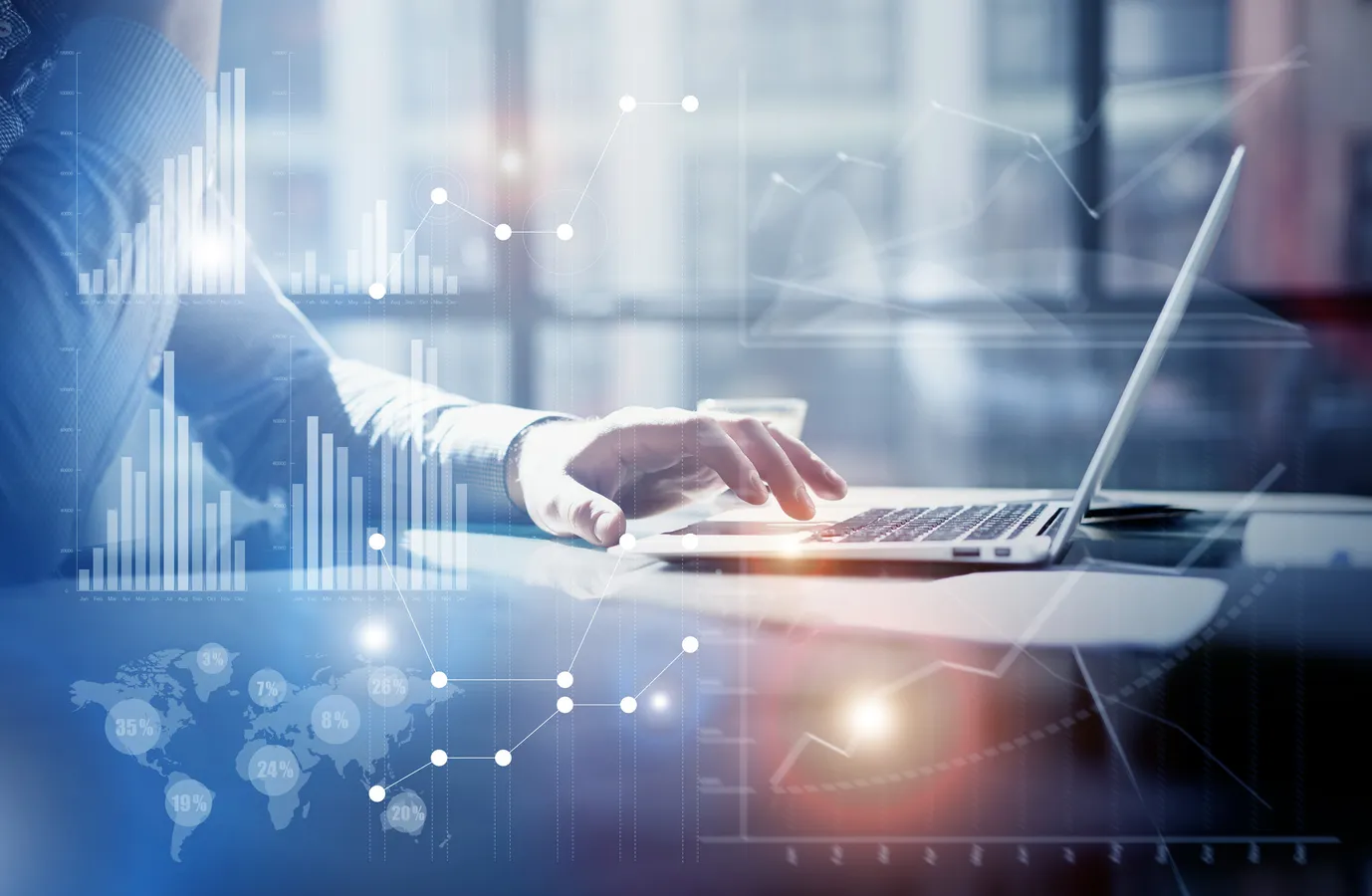 Person working on laptop