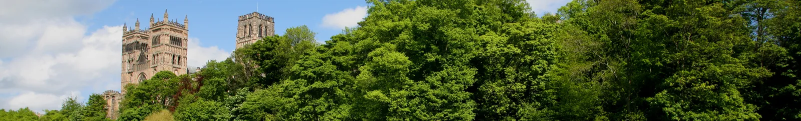 The River Wear on a sunny day with Durham Cathedral in the background