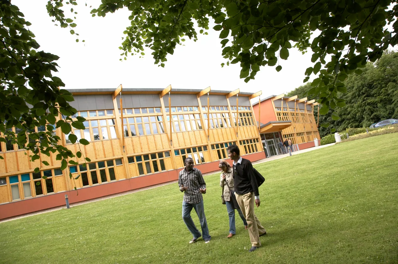 External Al-Qasimi Building with students