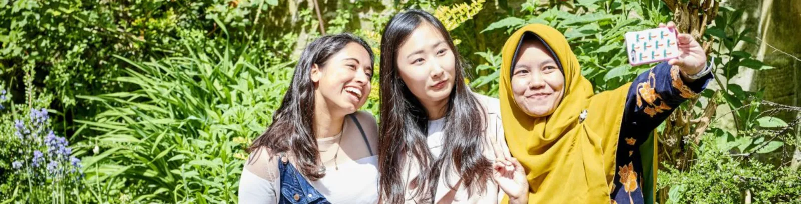 Three students taking a selfie