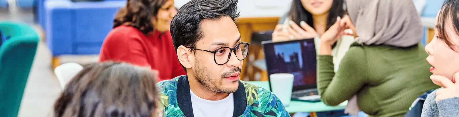 A group of students chatting