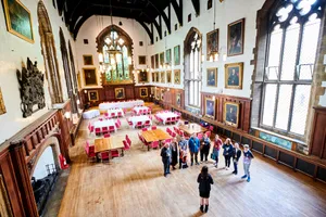 A Castle Tour in the Great Hall of Durham Castle.