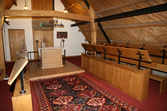 Inside St Mary's College Chapel