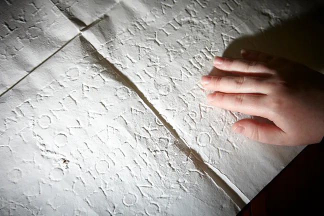 Ancient text carved on clay.