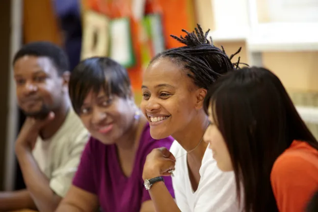 Group of students talking