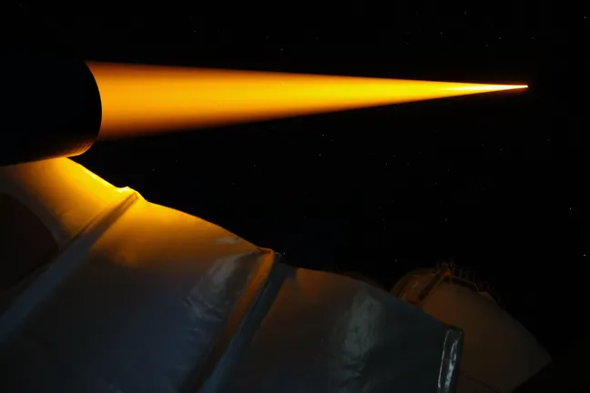 orange laser guide star