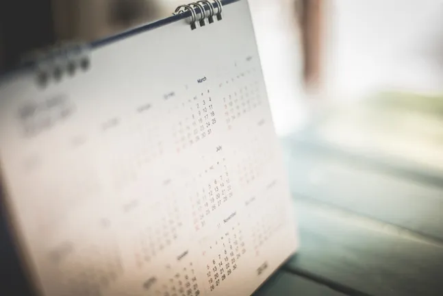 Image of a calendar