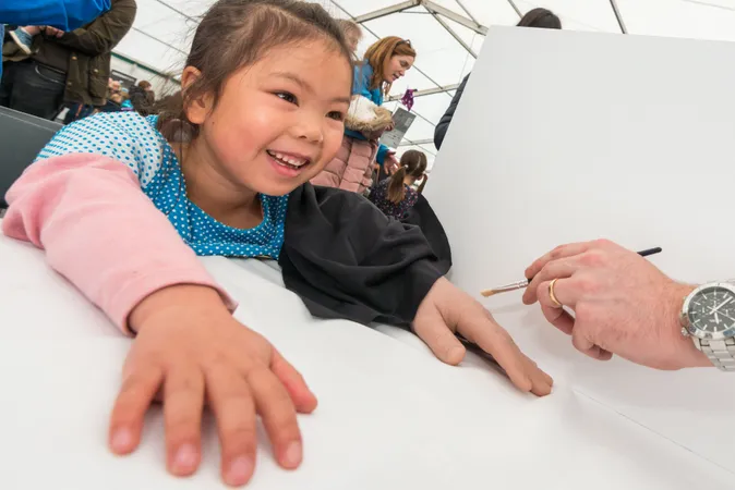 A girl taking part in a psychology experiment