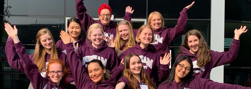 Group of women from Women in Tech Durham University group