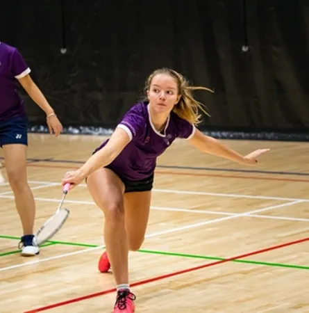 Female badminton player