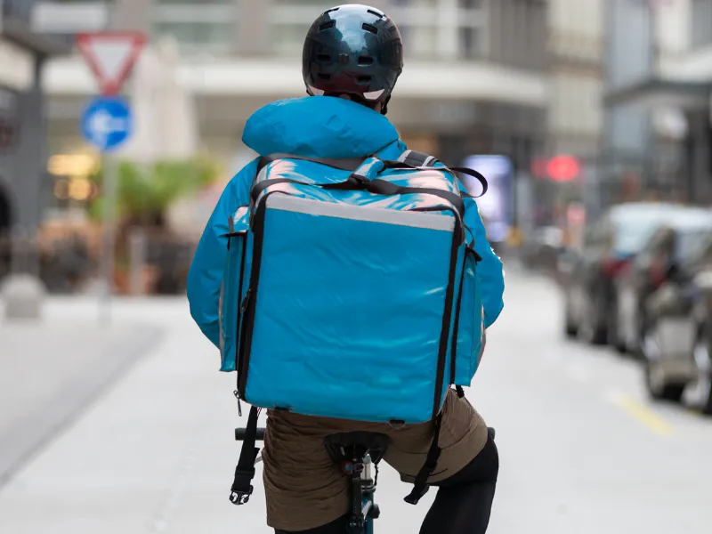 Cycle courier forgotten worker