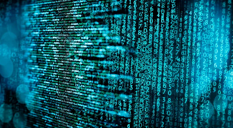 Lines of digital code