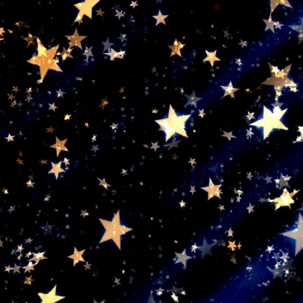 Gold stars on a dark blue background