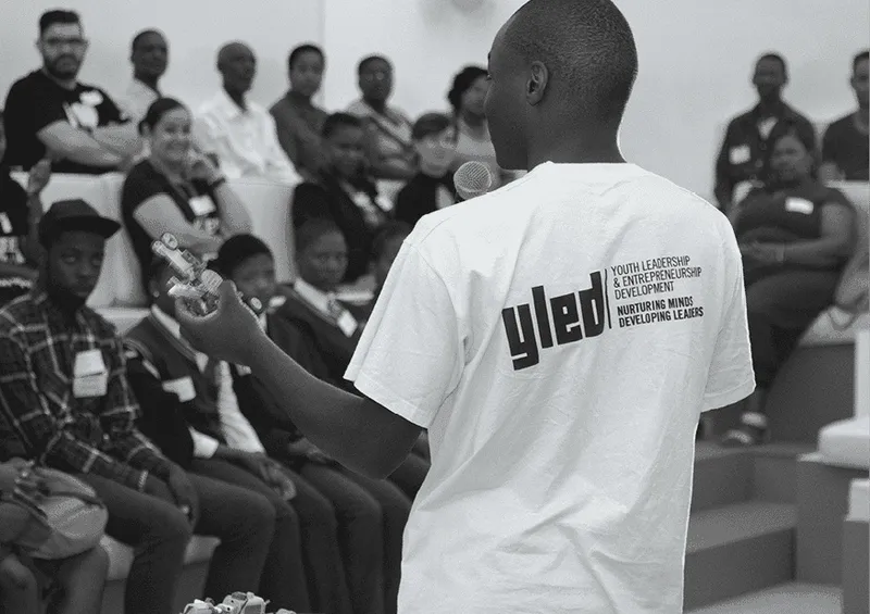 YLED member giving a speech