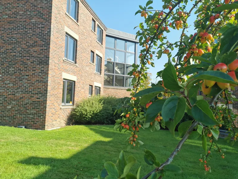 Accommodation block at Stephenson with berry tree