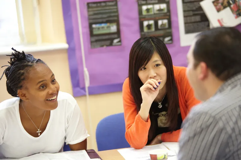 Group of students talking