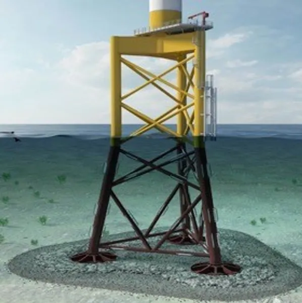 three legged turbine anchor