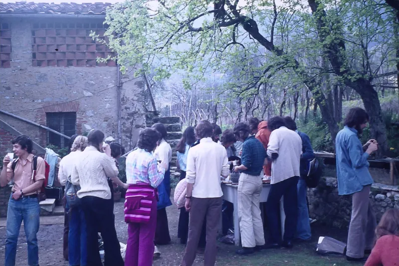 Field trip to Castelnuovo March 1974 Photo courtesy of Philip Thornborow.