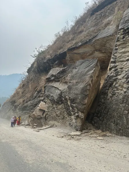 A large rockfall, Nepal