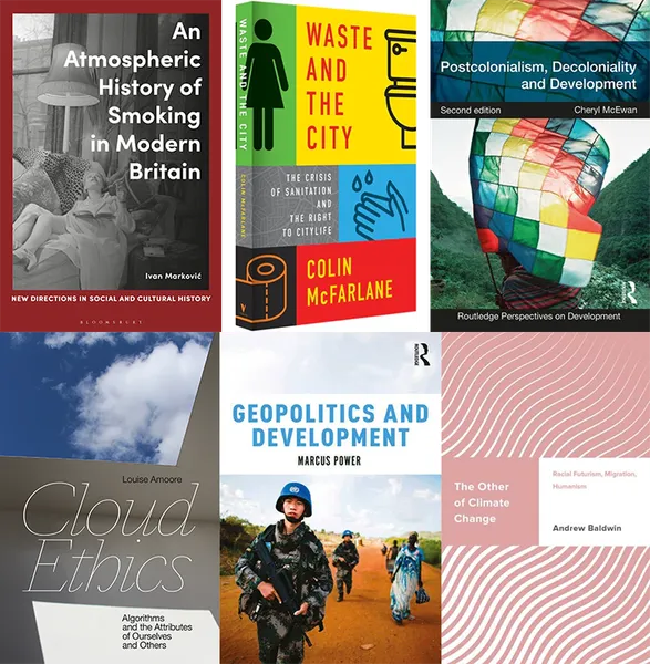 Selection of geography book covers