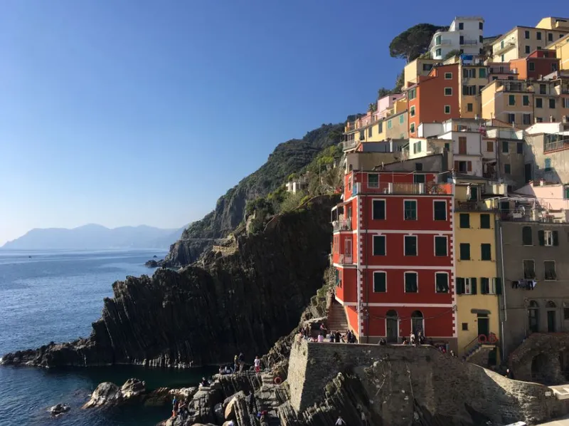 Colourful Italian town by the sea