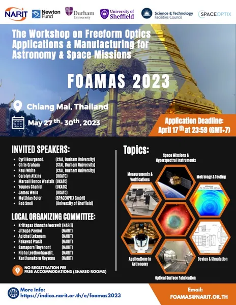 Poster for freeform optics workshop in Thailand