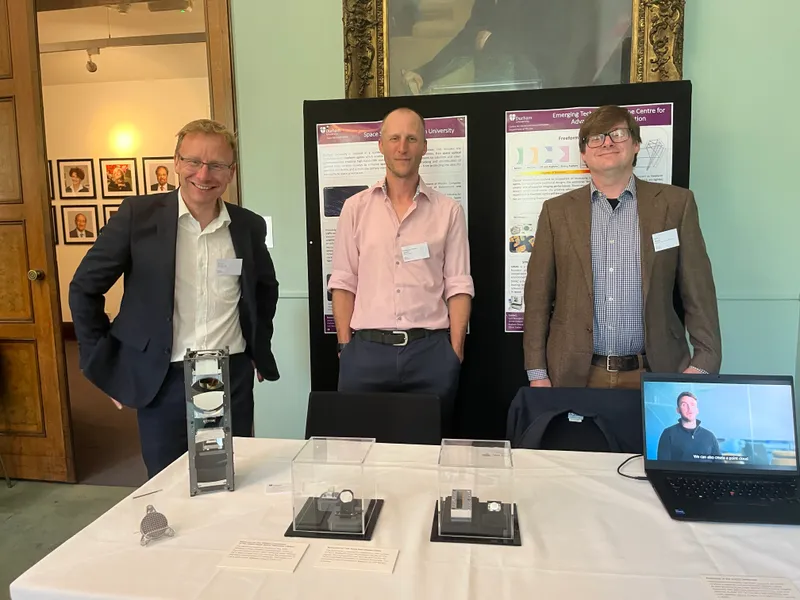 a photo of DU staff at Royal Society exhibition