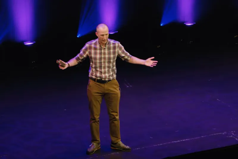 James presenting at the Bright Ideas Gathering