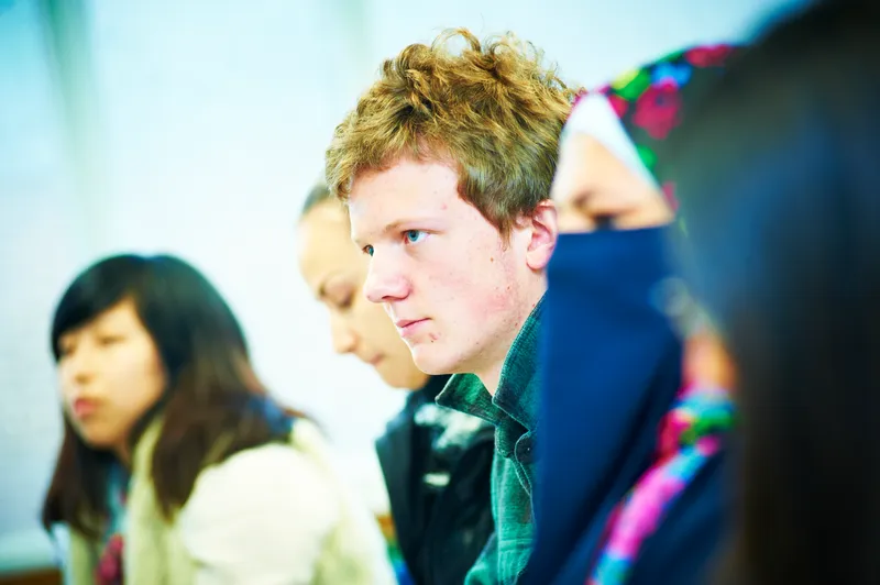 Student paying attention in lecture