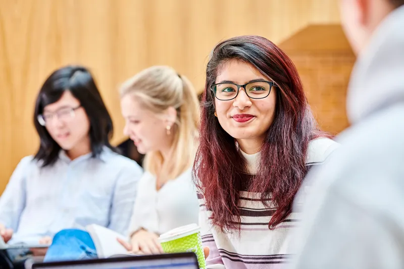 Students sitting in Teaching and Learning Centre