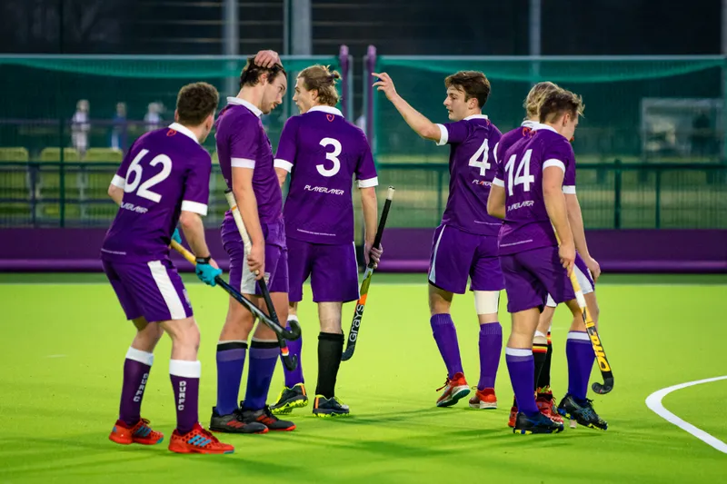 Hockey Team in a group during a match