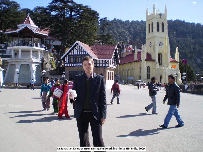 Dr Jonathan Miles-Watson during fieldwork in Shimla, India, 2009