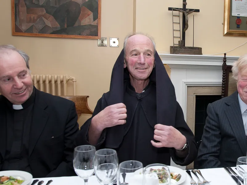 Visiting priests and vicars enjoying a dinner gathering