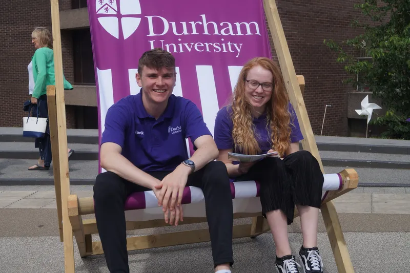 Students helping on open day