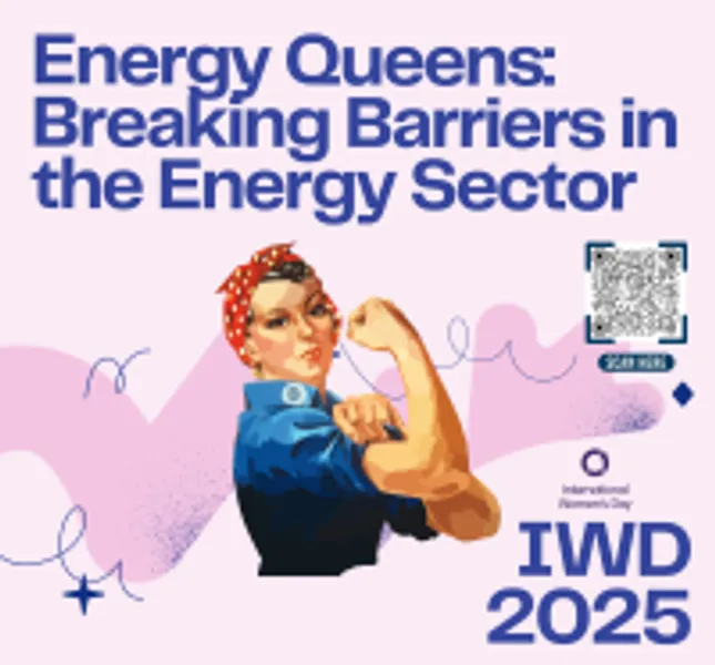 Poster promoting Energy Queens IWD event