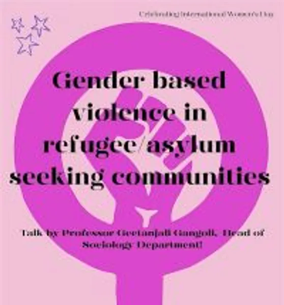 Image of poster for Hatfield College IWD Gender violence lecture