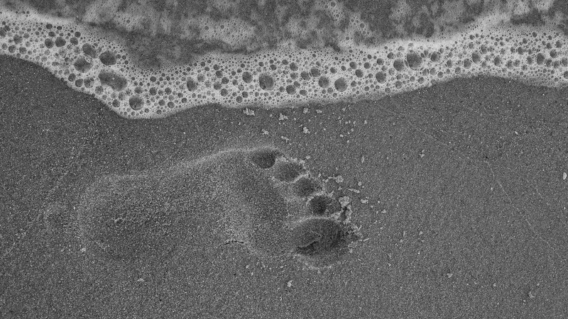 Footprints in the sand