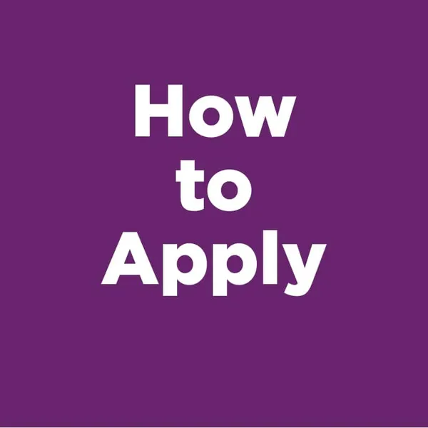Dark purple background with the words ‘How to Apply’ in bold white text