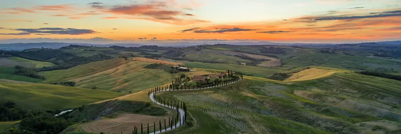 Sunset in Tuscany, Italy