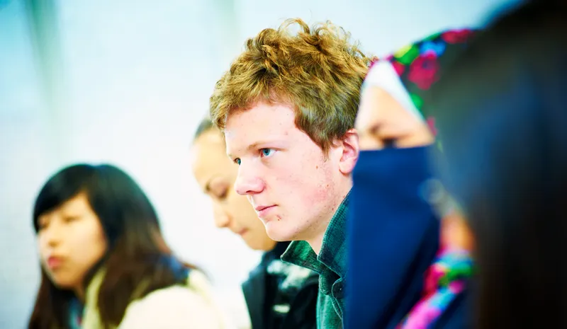 Students listening during a seminar