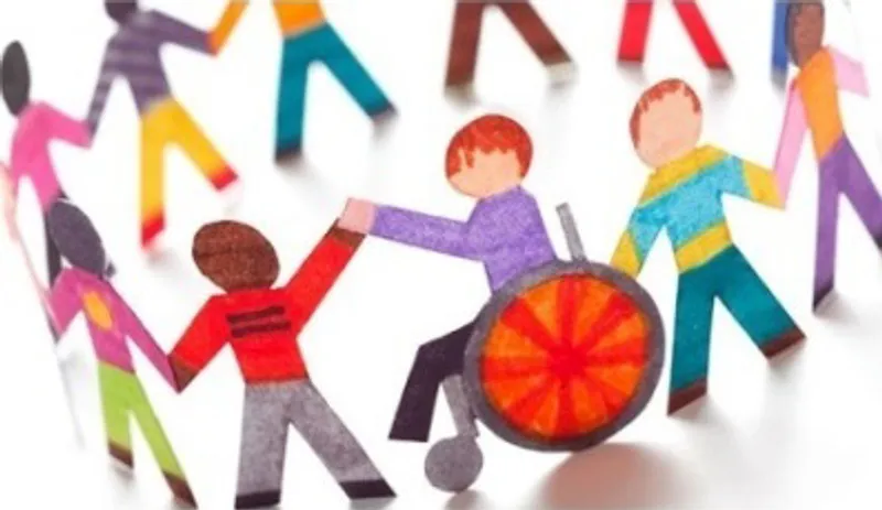 Paper cutouts of a diverse selection of children