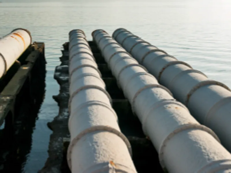 Pipe work to sea for CCS