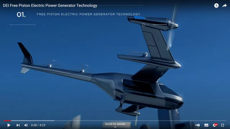 Free Piston Engine Generator for Transportation