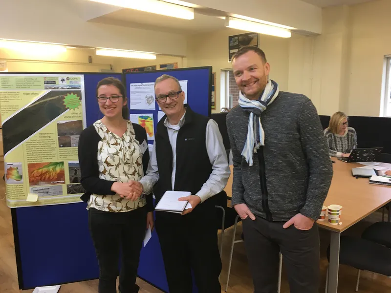 Katy Burrows who won best first year talk at the COMET student meeting