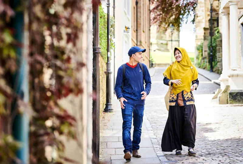 Students walking in the Durham streets